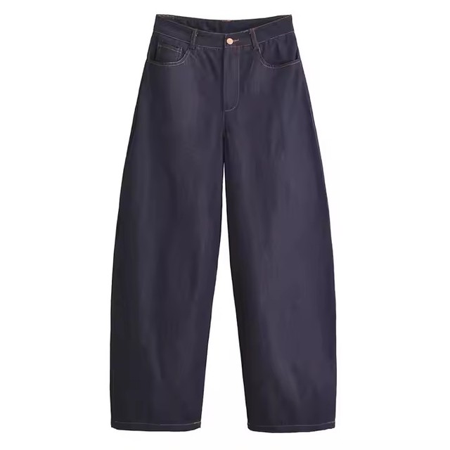 New Spring Products European and American Style Fashionable Simple and Versatile Barrel Jeans