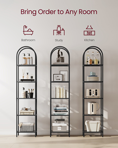<span class=keywords><strong>VASAGLE</strong></span> <span class=keywords><strong>Étagère</strong></span> multifonctionnelle à livres avec cadre en acier doré pour la maison, la boutique et les plantes. - Product Image 6