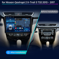 Autoradio Junsun X7 MAX 2K HD CarPlay Android Auto Autoradio multimédia pour Nissan Qashqai 2 X-Trail 3 T32 2013-2017