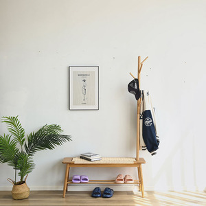 Bắc Âu sồi đỏ rắn gỗ bện băng ghế dự bị đơn giản thay đồ băng ghế dự bị cho phòng ăn lối vào phòng khách nhà Giày thay đổi băng ghế dự bị - Product Image 3