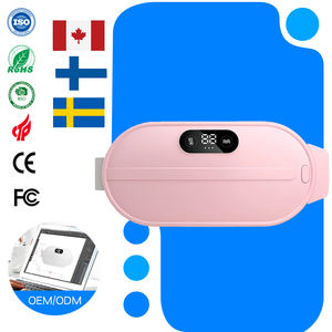 Smart tragbare wiederauf ladbare Massage gürtel Menstruation Heizkissen Gerät Körper Profession eller Service Pink US PLUG CE ROHS FCC Becozy - Product Image 1