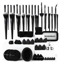 Ensemble de 20 pinceaux de maquillage pour le visage en fibres synthétiques, best-seller transfrontalier, avec brosse à raser et manche en plastique, idéal pour les voyages, pour le correcteur