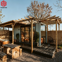 ALLBETTER Maison préfabriquée de luxe ADU, conteneur habitable pour solutions de vie en extérieur avec atelier et entrée