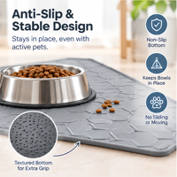 Tapis pour animaux de compagnie en silicone personnalisé, antidérapant, imperméable, résistant aux rayures, tapis pour litière de chat, facile à nettoyer, anti-déversement, OEM ODM