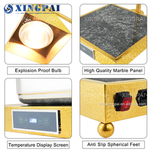 XINGPAI <span class=keywords><strong>restaurante</strong></span> suministros árabe lujo oro eléctrico <span class=keywords><strong>comida</strong></span> calor preservación lámpara infrarroja <span class=keywords><strong>comida</strong></span> calentador lámpara para buffet - Product Image 6