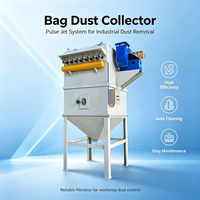 Collecteur de poussière industriel à filtre à sacs DMC Compact Pulse Bag Unit avec décharge par trémie pour usine de moulin à céréales et aliments pour animaux