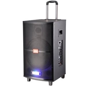 2024 nueva tendencia 8/10/12/15 pulgadas alta potencia Batería grande DJ altavoz Carro de madera con EE. UU./SD/FM/BT/pantalla/remoto - Product Image 2