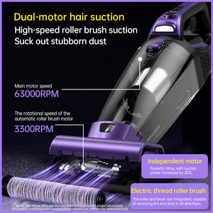 Xách tay cầm tay sứ Máy hút bụi, vật nuôi tóc Remover, dual-động cơ không dây chân không cho xe & Home sử dụng - Product Image 5