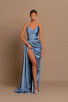 Robe de Soirée Élégante Sirène Satin Fendue à Une Épaule pour Femme, Luxe et Sexy, Idéale Banquet, Bal et Cérémonie