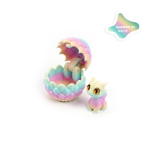 FEERON Juego de Huevos de Dragón Impresos en 3D de PLA, Figura de Dragón Bebé Abrible, Adorno Colorido para Armar, Juguete Creativo para Niños - Product Image 2