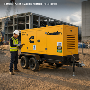 เครื่องกำเนิดไฟฟ้าดีเซล Cummins Weichai Yuchai Shangchai แบบเงียบ 100kVA 3 เฟส พร้อมระบบลดเสียงรบกวน ติดตั้งบนรถพ่วงได้ ควบคุมแบบดิจิตอล - Product Image 5