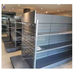 Estanterías de Góndola para Tienda de Abarrotes, Exhibidores de Doble Cara Negros para Tiendas, Estantes de Supermercado - Product Image 3