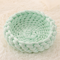 Maison pour chat universelle quatre saisons en non-tissé 100% coton, couleur personnalisée, couleur unie, tapis pour animaux de compagnie