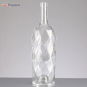 Design personalizzato bottiglia di liquore <span class=keywords><strong>Whisky</strong></span> in vetro <span class=keywords><strong>1000</strong></span> ml bottiglia di vetro trasparente Tequila tappo a vite in sughero bottiglia di vetro produttore - Product Image 4