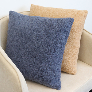 Sang trọng đồng bằng ấm cúng bông boucle gối tùy chỉnh màu sắc ném chshion 45*45cm - Product Image 2