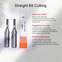Fraise droite à 3 cannelures de 1/2 pouce en carbure de tungstène pour défonceuse CNC, pour bois, mélamine et contreplaqué, coupe sans bavures, ODM OEM