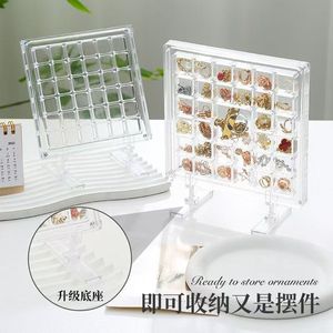 Organisateur de bijoux en acrylique, boîte de rangement transparente à plusieurs compartiments pour bagues, boucles d'oreilles, petits accessoires - Product Image 3