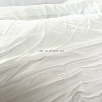 Tissu en microfibre 100% polyester, finition peau de pêche, blanc blanchi, brossé, pour sublimation d'impression, vente en gros
