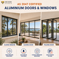 AS2047 Meistverkaufte Schiebeglasfenster Winddicht Schalldicht Aluminium-Schiebefenster Aluminium-Designfenster