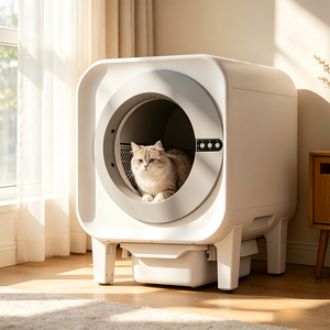 Cost Effective <b>Automatic</b> Cat Litter Box Caixa de Areia Detachable Waste <b>Bin</b> Simple Garbage Disposal - Product Image 1