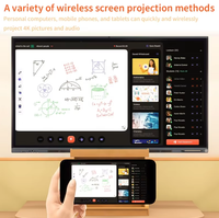 Tableau blanc interactif intelligent 4K UHD de 55 à 110 pouces pour salle de classe et réunions, OEM ODM