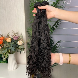 ผมต่อแบบเวฟน้ำ ขายส่ง 9a ยอดนิยม น้ำหนัก 100 กรัมต่อแพ็ค ผมแท้ 100% แบบ Super Double Drawn - Product Image 3