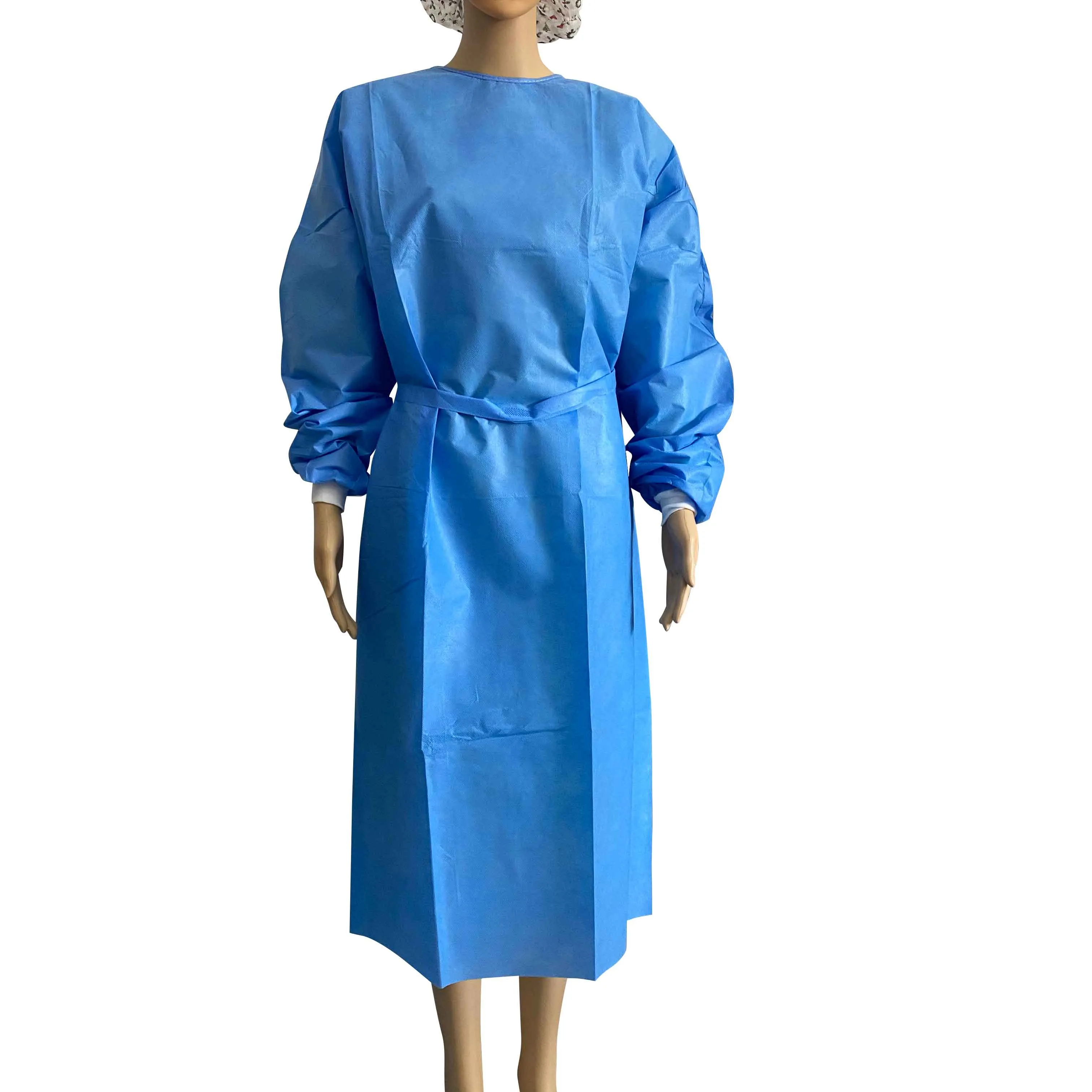 Robe de sécurité jetable à manches longues, pour femmes en hôpital,