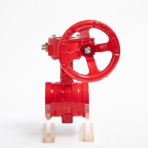 วาล์วผีเสื้อแบบมีร่อง DN80 สำหรับดับเพลิง วาล์วผีเสื้อแบบเกียร์หมุนด้วยมือ - Product Image 4