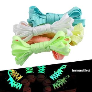 1 Par de Cordones Luminosos Planos para Zapatillas, Cordones Fluorescentes que Brillan en la Oscuridad, 100/120/140cm - Product Image 2