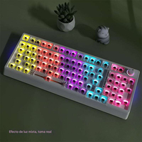 Teclado Mecánico HJSDZHI H98 de 98 Teclas, Tri-Modo, Intercambiable en Caliente, Teclas PBT, Full N-Key Rollover, para Oficina y Juegos