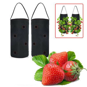 Sac de culture vertical en feutre sur mesure pour <span class=keywords><strong>fraises</strong></span>, en tissu non tissé, pour jardinage suspendu - Product Image 5