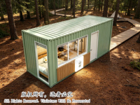 Maison préfabriquée en structure acier, panneaux sandwich isolés, ignifuges, modulaire, portable, bureau, hôtel, certifiée CE