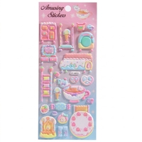 Autocollants décoratifs en relief de dessins animés - Autocollants 3D à bulles pour coque de téléphone, scrapbooking, ordinateur portable et travaux manuels DIY