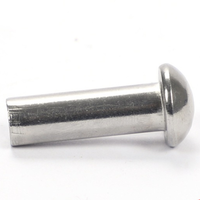 Rivet rond à tête pleine en acier doux à faible teneur en carbone galvanisé de qualité 4.8