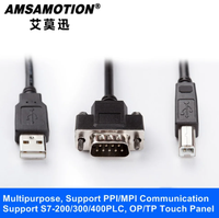 Cable de programación USB PPI MPI para adaptador PLC S7-200 300 400 6ES7972-0CB20-0XA0 Simatic RS485 compatible con WIN7/XP/VISTA