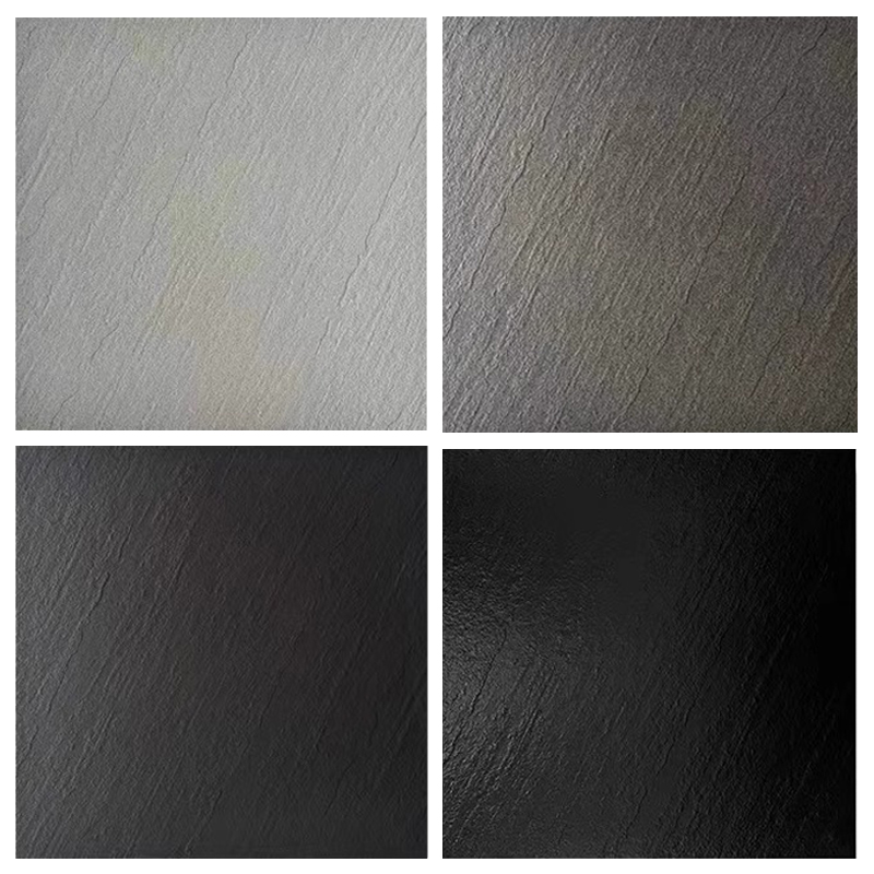 Modern Concave Convex Pattern 600x600 Black