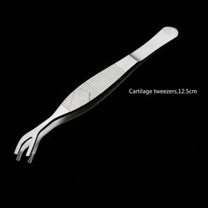 Pinzas para cartílagos de doble diseño, acero inoxidable, 12.5 cm, pinzas quirúrgicas - Product Image 1