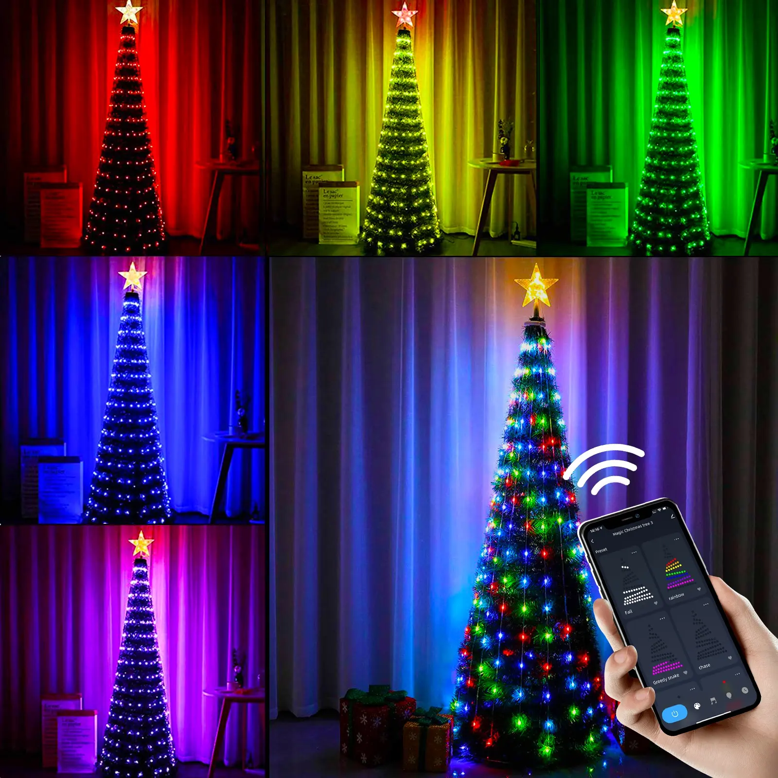 Weihnachts beleuchtung KING YI benutzer definierte Leucht reklame LED Nachtlicht LED Lichterkette App Steuerung Smart Graffiti Lampions