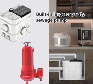 Système de levage des eaux usées léger avec pompe macéreuse et lame de découpe pour l'élimination des déchets des toilettes de sous-sol - Product Image 3