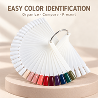 Présentoir de couleurs de vernis à ongles pour comptoir de salon, pliable et peu encombrant, avec trou de suspension pour consultation des couleurs client