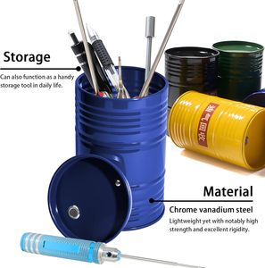 Mini bidón de combustible de metal con <span class=keywords><strong>tapa</strong></span> abierta para Traxxas TRX4, Axial SCX10 CC01 D90 RC4WD TRX410 y otros modelos, accesorio de decoración de escritorio. - Product Image 5