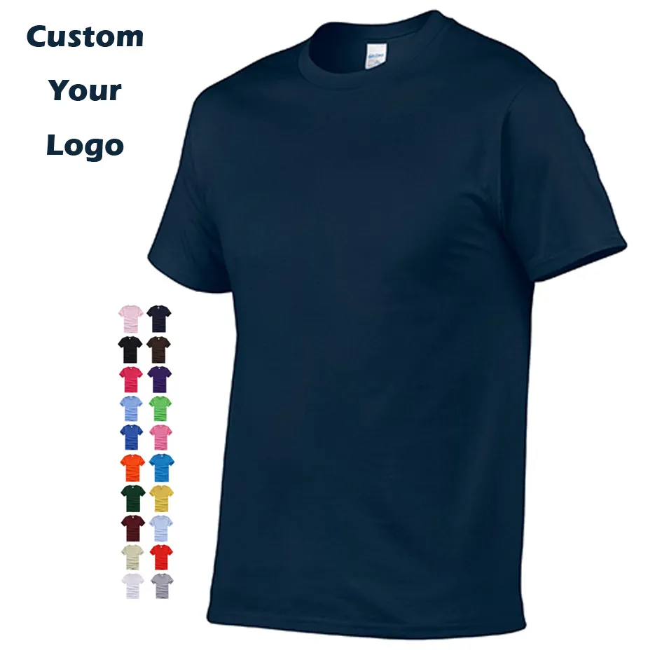 2022 wholesale Summer Men Plain 100% Cotton blank oversize T Shirt Custom logo Printing Personalize Soft Plus Size men's T-Shirs