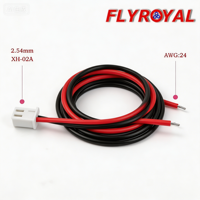 Konektor JST XH 2 Pin 2.54mm 150mm 24AWG Perakitan Kabel Mikro Kustom untuk Sensor LED