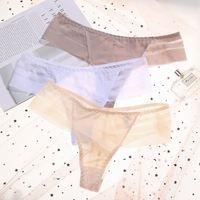 Culottes string sexy pour femmes, culottes sans couture, sous-vêtements transparents, sous-vêtements transparents pour filles, lingerie intime, culotte en dentelle