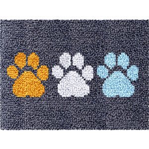 Kit de fabrication de tapis personnalisé de haute qualité avec griffe de chat et <span class=keywords><strong>crochet</strong></span> à double loquet Technique de fabrication de fil imprimé <span class=keywords><strong>facile</strong></span> à bricoler soi-même pour les débutants - Product Image 1