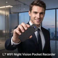 Cámara de seguridad pequeña L7 WIFI con grabación en bucle, compatible con 128GB, dispositivo de video para vlogging, cámara deportiva de acción, grabadora portátil.