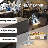 Lampe électrique moderne et simple en métal avec ampoule halogène pour la présentation chaude des aliments dans les restaurants, hôtels et services de restauration
