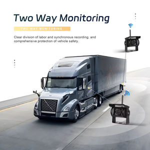 Monitor Digital de 7 Pulgadas Podofo, Sistema de Visión Trasera Inalámbrico, IP68 Impermeable, Visión Nocturna, BSD + 2 Cámaras Traseras para Camión, Autobús, RV - Product Image 2