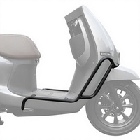 Pare-chocs de moto compatible avec Qingqi, barres arrière électroplaquées, pièces modifiées pour porte-bagages