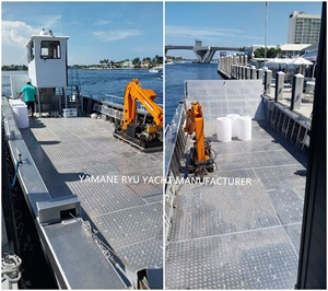15m 50ft Aluminium 5083 péniche de débarquement soudée Cargo Barge Yacht de luxe pour le transport de marchandises - Product Image 4